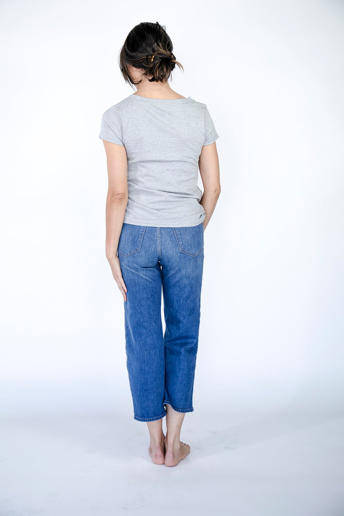 Classic V-Neck T-Shirt | Saragasso Sea and Harbour Mist harbour-mist