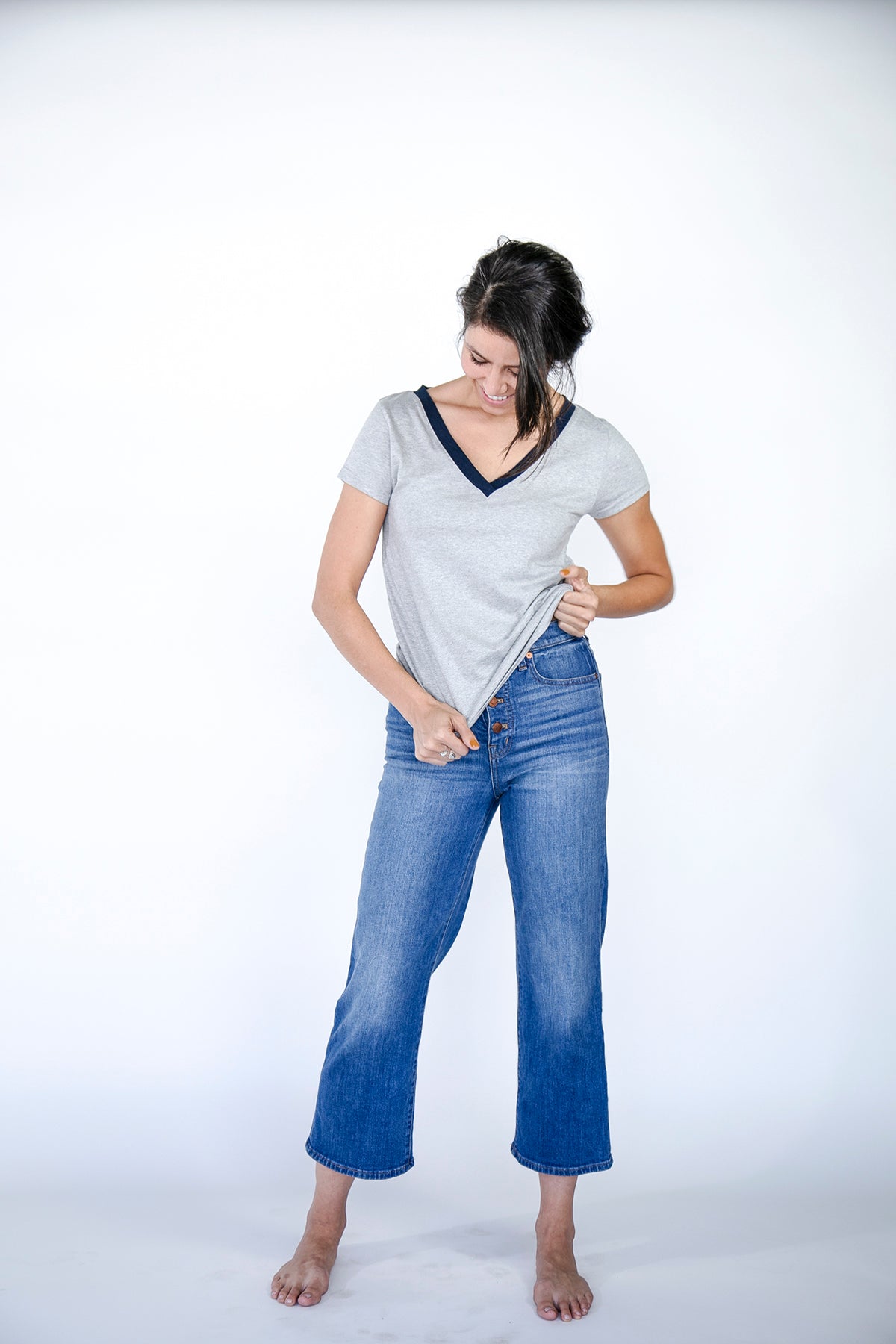 Classic V-Neck T-Shirt | Harbour Mist harbour-mist-and-saragasso-sea