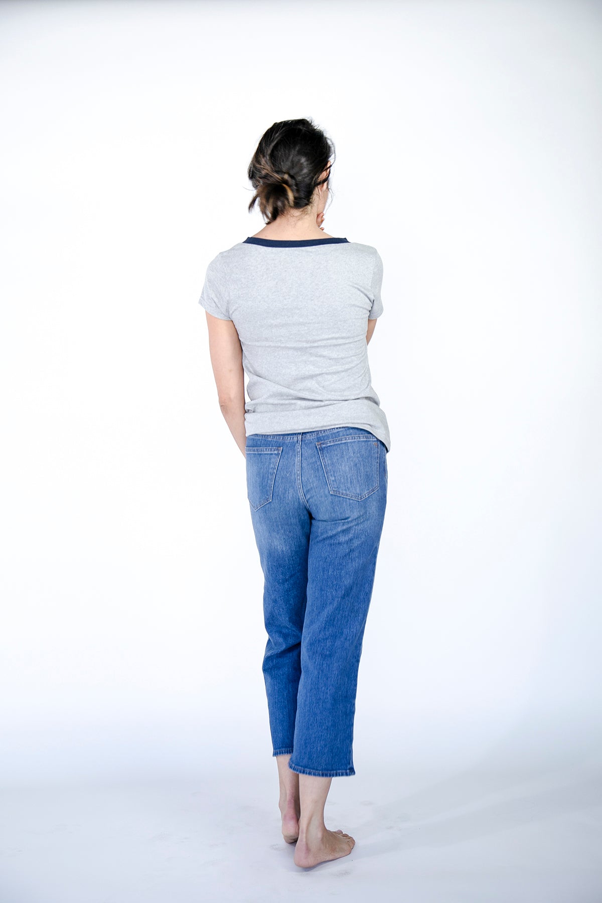 Classic V-Neck T-Shirt | Saragasso Sea harbour-mist-and-saragasso-sea