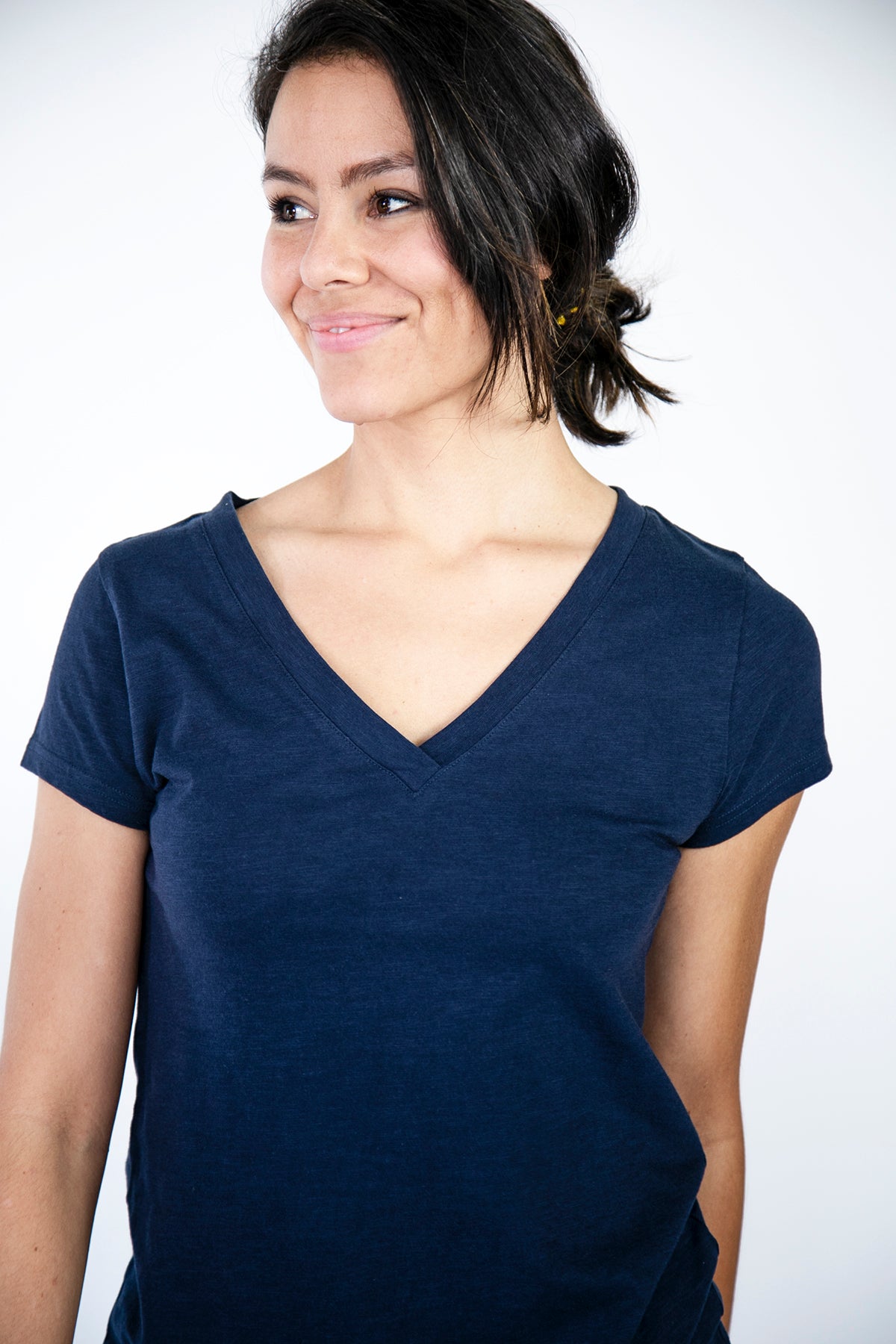 Classic V-Neck T-Shirt | Harbour Mist and Saragasso Sea saragasso-sea