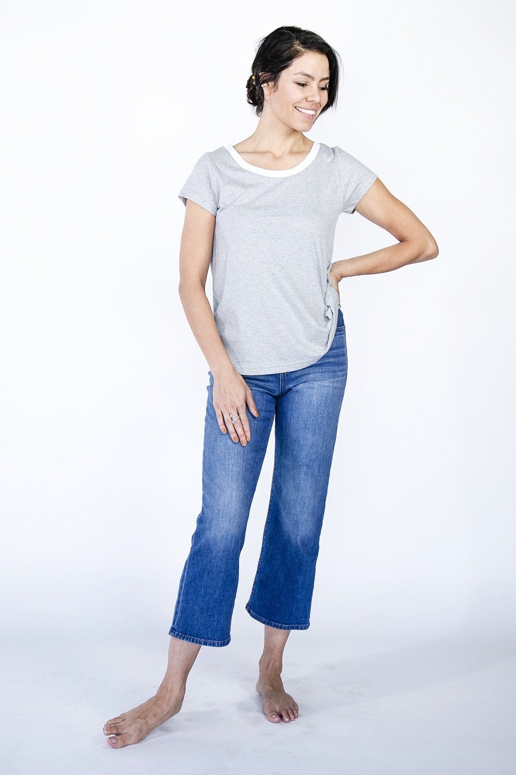 High Scoop T-Shirt | Harbour Mist and Brilliant White harbour-mist-and-brilliant-white