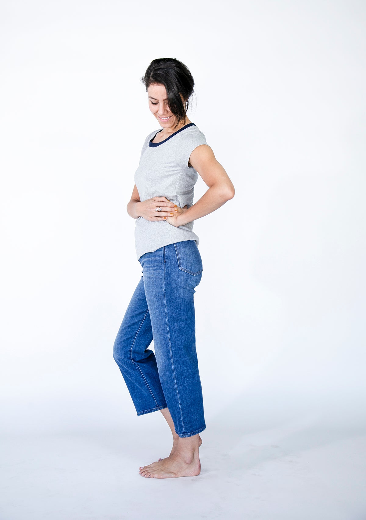 High Scoop T-Shirt | Saragasso Sea harbour-mist-and-saragasso-sea