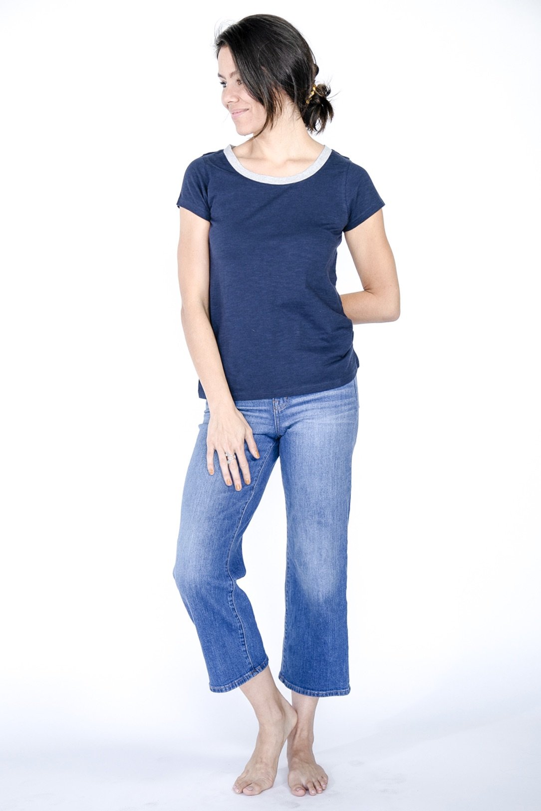 High Scoop T-Shirt | Saragasso Sea and Harbour Mist saragasso-sea-and-harbour-mist